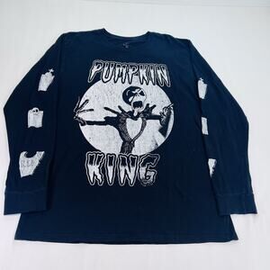 Disney Nightmare Before Christmas Jack Skellington Pumpkin King Long Sleeve Sz L
